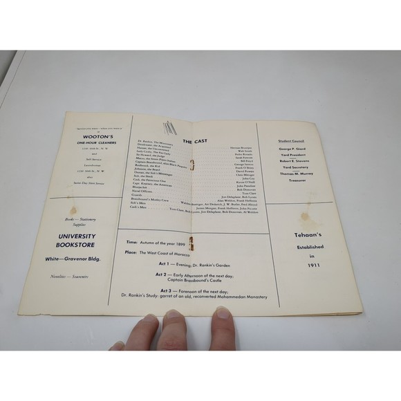 Vintage 1959 Georgetown University Mask and Bauble Dramatic Society Program - Picture 3 of 5